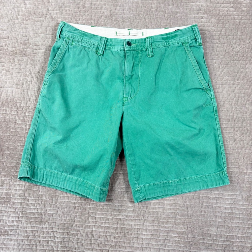 Polo Ralph Lauren Mens Green Relaxed Fit Chino Shorts Size 32 Cotton Twill